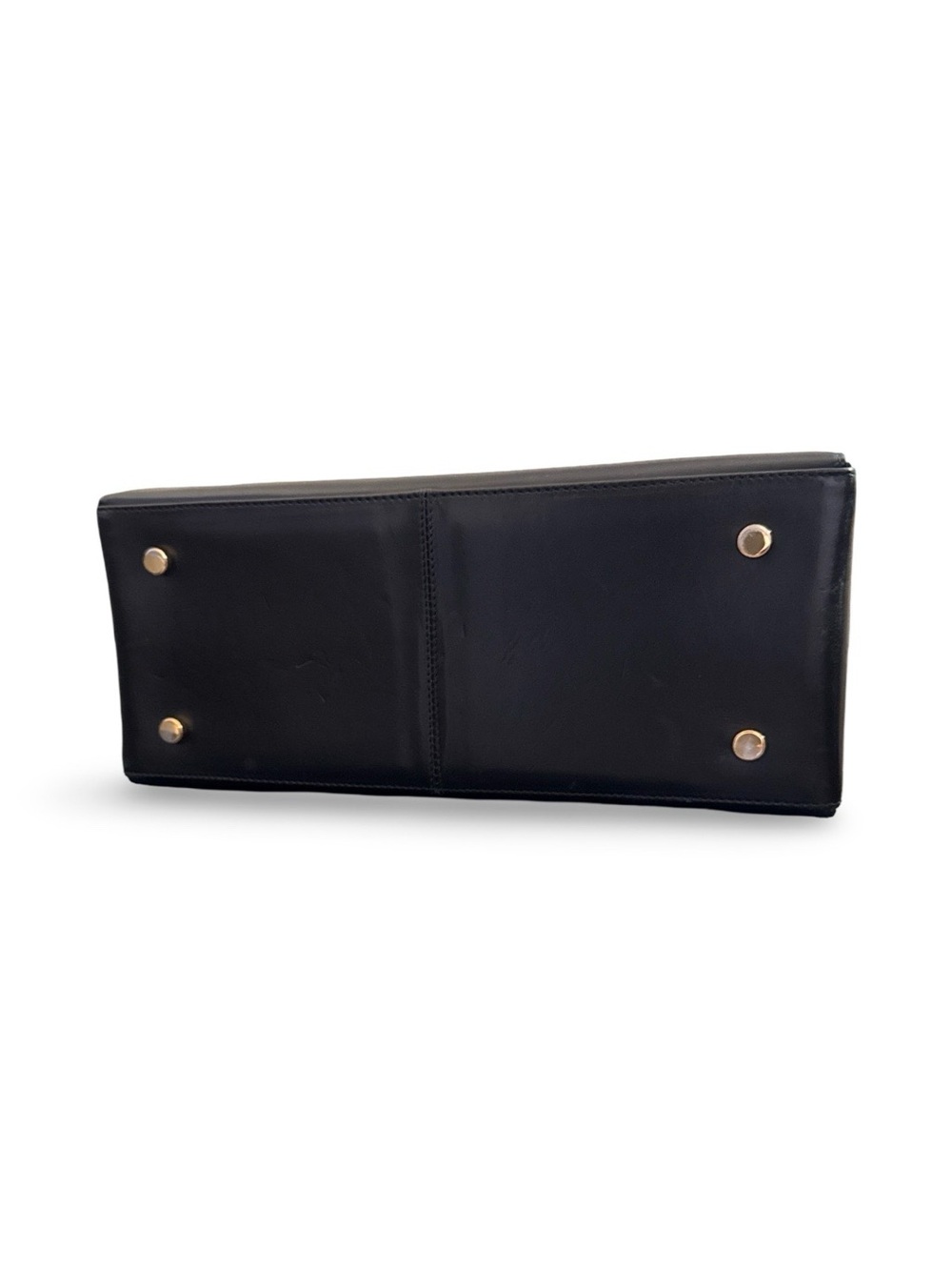 Salvatore Ferragamo Vintage Gancini Top Handle Bag Black Leather Gold Hardware - Picture 6 of 14